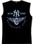 Ny Moto Club Siyah Kesik Kol / Kolsuz Erkek T-Shirt 2
