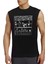 Firavun Rock Siyah Kesik Kol / Kolsuz Erkek T-Shirt 1