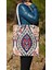 Osmanlı Etnik Desen Bez Çanta, Lale Motif Omuz Çanta, Makine Dokuma Gabardin Çanta,kalın Kumaş Çanta 1