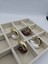 Round Gold Bordo Çift Renkli Halka Küpe 3