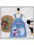Kız Çocuk Kot Jile Salopet Minnie Mouse Baskılı Denim Elbise - Model-10 1