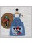 Kız Çocuk Kot Jile Salopet Minnie Mouse Baskılı Denim Elbise - Model-9 1
