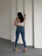Önü Düğmeli Orta Mavi Dar Paça Skinny Fit Esnek Likralı Yüksek Bel Kot Pantolon 5