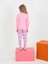 Kız Çocuk Kalp Baskılı Uzun Kollu %100 Pamuklu Düğme Detaylı Pijama Takımı 10/15 Yaş 4