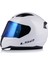 Rapıd 2 Beyaz Kapalı Motosiklet Kaskı Mavi Camlı 2