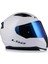 Rapıd 2 Beyaz Kapalı Motosiklet Kaskı Mavi Camlı 3