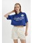 Coool Oversize Geniş Kalıp Polo Yaka Baskılı Kısa Kollu Tişört D4725AX24HS 4