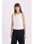 Slim Fit Dar Kesim Bisiklet Yaka Fitilli Kaşkorse Beyaz Atlet A3422AX25SP 4