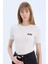 Slim Fit Dar Kesim Bisiklet Yaka Baskılı Fitilli Kaşkorse Kısa Kollu Tişört E5068AX25SP 1