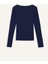 Slim Fit Dar Kesim Basic Düz Fitilli Kaşkorse Uzun Kollu Tişört E5768AX25SP 3