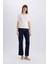 Slim Fit Dar Kesim Bisiklet Yaka Basic Düz Fitilli Kaşkorse Kısa Kollu Tişört E5776AX25SP 2