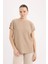 Regular Fit Bisiklet Yaka Basic Düz Kısa Kollu Tişört D3198AX25SP 3