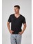 Kısa Kol V Yaka Erkek T-Shirt 1606 1