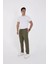 Unisex Üç Iplik Basic Eşofman Özel Tasarım Pantolon - Haki 3