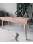 Ahşap Ayaklı Handmade Geniş Oturum kahverengi Welsoft Kumaş Pofidik Puf Bench ,ayak Ucu Uzatmalık,berjer 2