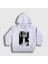 Unisex Çocuk Beyaz Magnus Carlsen Büyükusta Satranç Kapüşonlu Sweatshirt 1