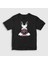 Çocuk Siyah Pink Skeleton Rabbit Iskelet Tavsan T-Shirt 1