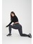 Asit Yıkama Desenli Kalçası Büzgülü Push Up Kalça Şekillendirici Tayt Fitness Yoga Yüksek Bel Tayt 2