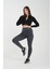Asit Yıkama Desenli Kalçası Büzgülü Push Up Kalça Şekillendirici Tayt Fitness Yoga Yüksek Bel Tayt 3