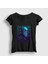Kadın Siyah Evolution Evrim Charles Darwin T-Shirt 1