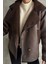 Kadın Koyu Kahverengi Siyah Oversize Ceket 3