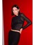 Slim Fit Dar Kesim Yarım Balıkçı Yaka Casual Tül Uzun Kollu Tişört E2373AX24WN 1