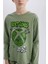 Erkek Çocuk Xbox Pijama Takımı Bisiklet Yaka Uzun Kollu Üst Beli Lastikli Uzun Alt D8445A824WN 4