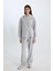 Wide Leg Kışlık PantolonGeniş Bol Paça Beli Lastikli Bağcıklı Basic Düz Cepli E1998AX24WN 2
