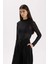 Slim Fit Dar Kesim Yarım Balıkçı Yaka Casual Tül Uzun Kollu Tişört E2373AX24WN 5