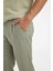 %100 Keten Normal Kesim Crop Duble Paça Yazlık Kumaş Pantolon C1826AX24SM 5