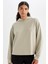Fit Standart Fit Kapüşonlu Skuba Dalgıç Kumaş Sporcu Basic Düz Sweatshirt A5626AX24AU 1