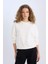 Regular Fit Bisiklet Yaka Kalın Basic Düz Sweatshirt D6645AX24WN 4