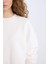Regular Fit Bisiklet Yaka Kalın Basic Düz Sweatshirt D6645AX24WN 5
