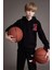 Erkek Çocuk NBA Wordmark Kapüşonlu İçi Yumuşak Tüylü Sweatshirt D7900A824WN 3