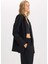 Oversize Geniş Kalıp Blazer Ceket Kruvaze Yaka Düğmeli Basic Düz Blazer Ceket C2575AX24AU 4