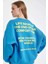 Loose Fit Bisiklet Yaka Sırt Baskılı Kalın Sweatshirt D5185AX24AU 1