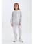 Kız Çocuk Gri Bisiklet Yaka Baskılı Sweatshirt D6628A824AU 2