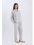 Regular Fit Pantolon Beli Lastikli Basic Düz Bağcıklı Cepli Paça Katlamalı Uzun Boy D9010AX24WN 3