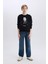 Erkek Çocuk Bisiklet Yaka Atatürk Baskılı Sweatshirt D8201A824WN 5