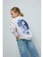 Kız Çocuk Oversize Geniş Kalıp Bisiklet Yaka Sırt Baskılı İçi Yumuşak Tüylü Sweatshirt D4297A824WN 1