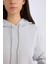 Relax Fit Kapüşonlu Kanguru Cepli Kalın Basic Düz Sweatshirt W8071AZ24WN 5
