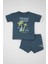Erkek Bebek 2'li Takım Bisiklet Yaka Palmiye Desenli Kısa Kollu Tişört Şort C4031A524SM 1