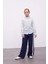 Kız Çocuk Lacivert Wide Leg Geniş Bol Paça Çizgili Eşofman Altı D6568A824AU 1