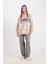 Coool Oversize Geniş Kalıp Yarım Fermuarlı Baskılı Kalın Sweatshirt D7565AX24WN 2