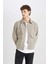 %100 Pamuk Slim Fit Dar Kesim Düğmeli Cepli Mevsimlik Baharlık Jean Ceket B8155AX24AU 4
