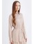Relax Fit Gömlek Yaka Basic Düz Saten Beli Bağcıklı Uzun Kollu Gömlek Tunik D7202AX24WN 1