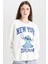 Coool Disney Lilo & Stitch Oversize Geniş Kalıp Bisiklet Yaka Baskılı Kalın Sweatshirt D4812AX24WN 1