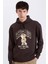 Boxy Fit Kapüşonlu Baskılı Sweatshirt D0853AX24AU 1