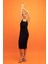 Bodycon Vücuda Oturan Basic Düz Kare Yaka Fitilli Kaşkorse Kolsuz Midi Elbise Z7577AZ23SM 1