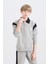 Erkek Çocuk 2'li Takım Polo Yaka Baskılı Sweatshirt Beli Paçası Lastikli Eşofman Altı D3558A824WN 3